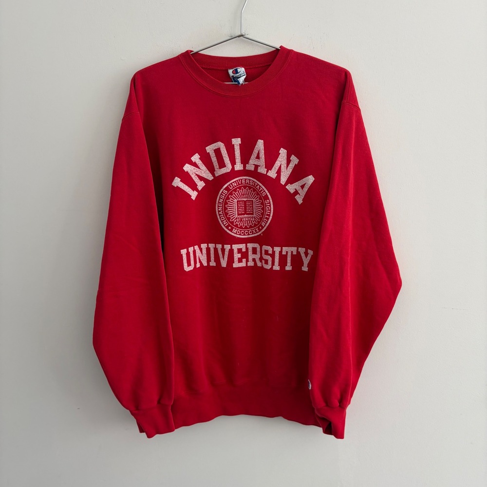 Champion Indiana University Sweatshirt Red Crewneck Mens XX-Large USA Made